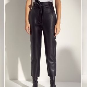 Babaton Pleather Tie Pants